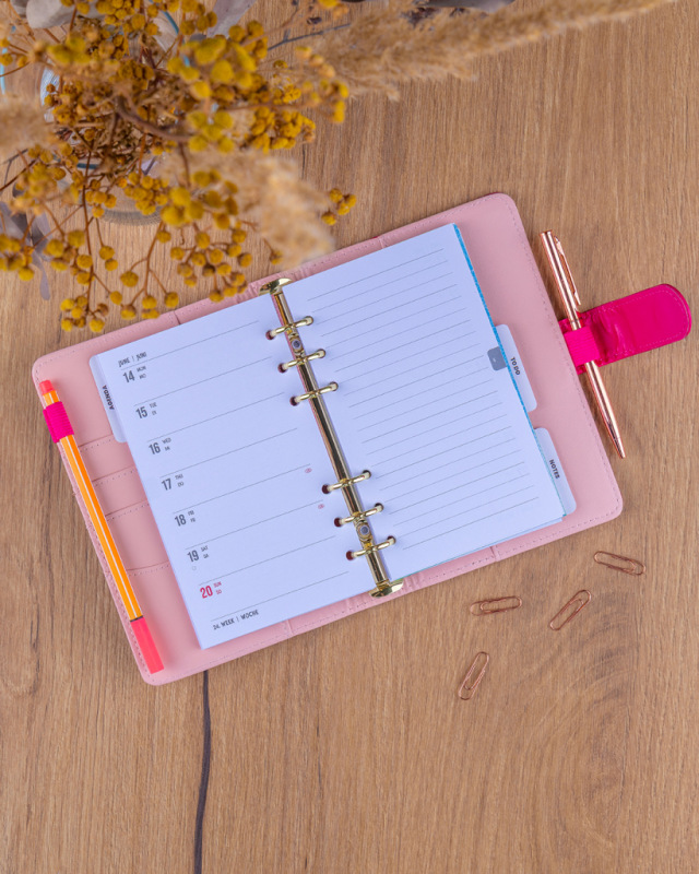 NOTIQUE Refill – Weekly Ring Bound Planner 2027, fuchsia, 12,5 x 19 cm 6