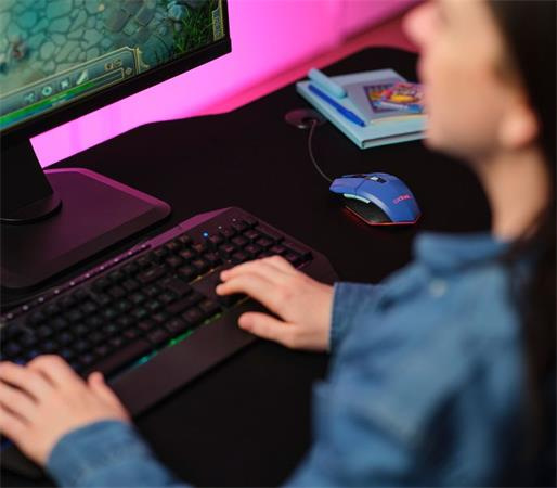 Myš, drôtová, optická, gaming, LED, TRUST "GXT109B Felox", modrá 5
