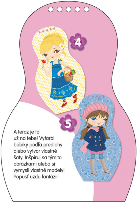 Obliekame francúzske bábiky EMMA – Maľovanky 2