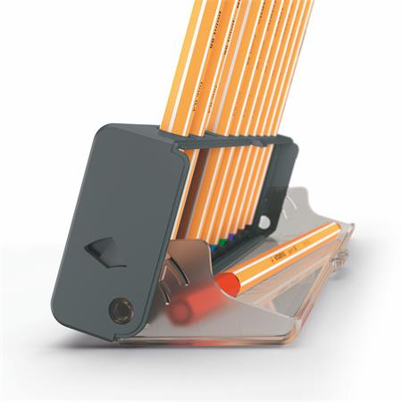 Liner, sada, 0,4 mm, STABILO "Point 88", 10 ks stolová sada 6