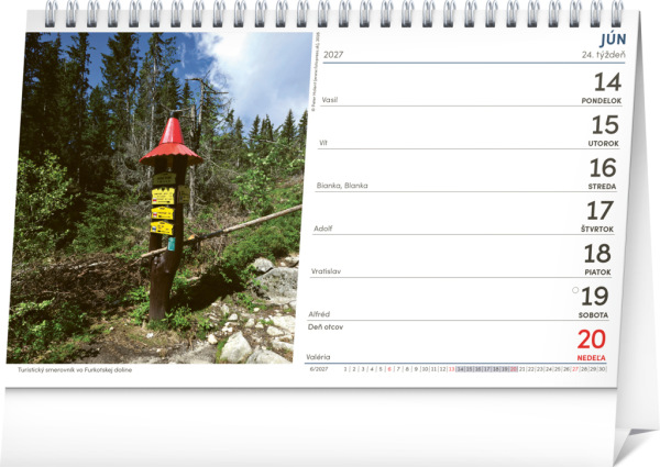 NOTIQUE Stolový kalendár Tatry 2027, 23,1 x 14,5 cm 1