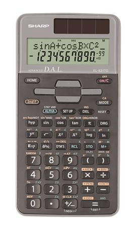 Kalkulačka, vedecká, 273 funkcií, SHARP "EL-531", sivá
