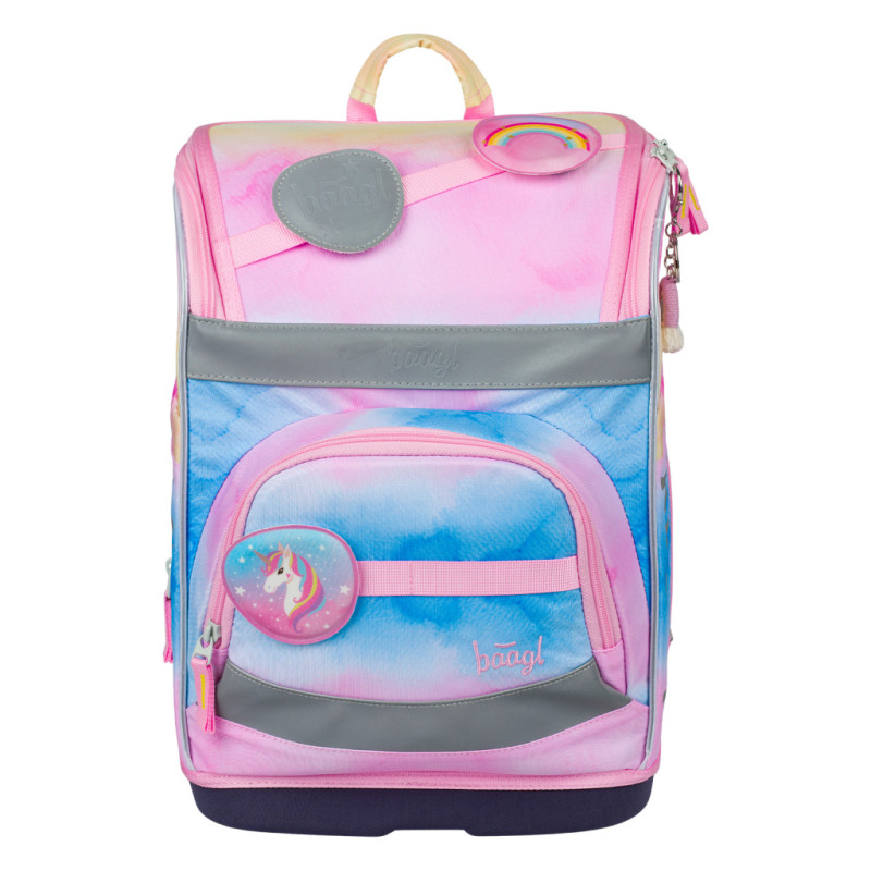 BAAGL Školská aktovka Zippy Plus Rainbow Unicorn