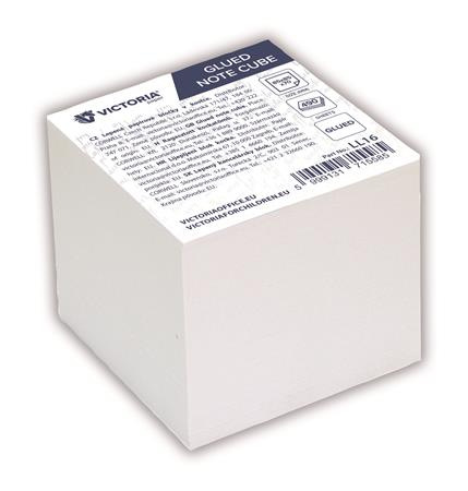 Kancelársky blok, 85x85x70 mm, lepený, VICTORIA OFFICE 1
