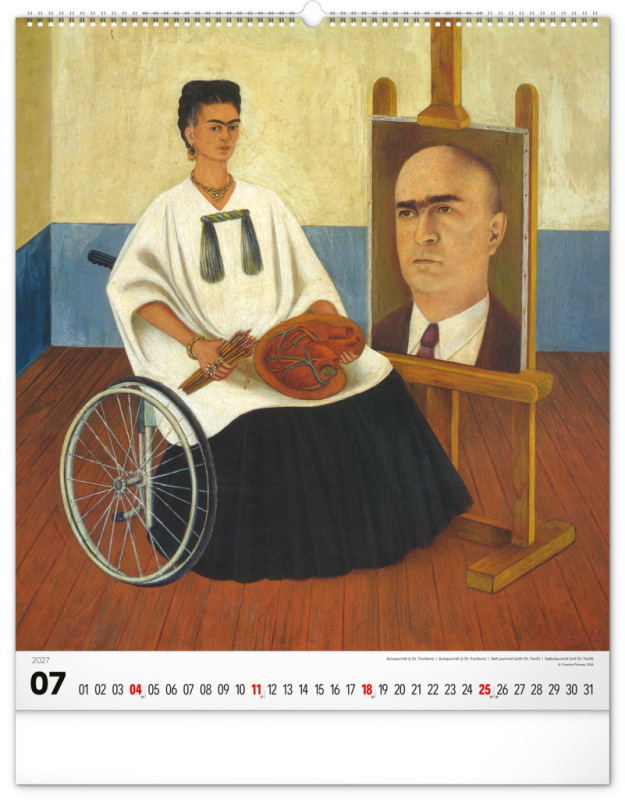 NOTIQUE Nástenný kalendár Frida Kahlo 2027, 48 x 56 cm 7