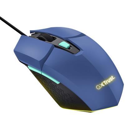 Myš, drôtová, optická, gaming, LED, TRUST "GXT109B Felox", modrá 1