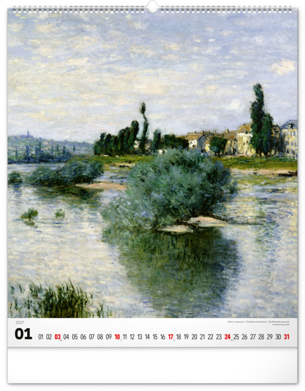 NOTIQUE Nástenný kalendár Claude Monet 2027, 48 x 56 cm 1