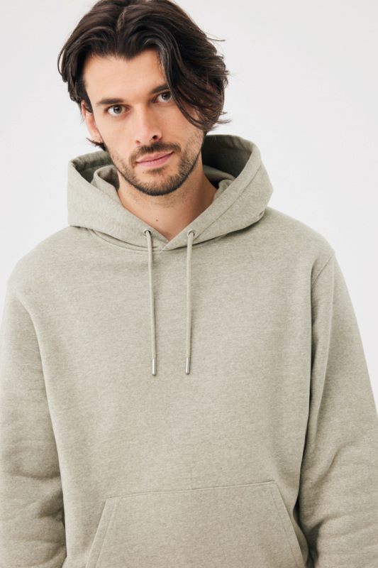 IQONIQ Joshua Unisex mikina s kapucňou z rec. bavlny light heather green M 15