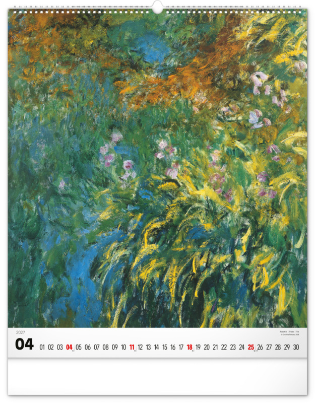 NOTIQUE Nástenný kalendár Claude Monet 2027, 48 x 56 cm 4