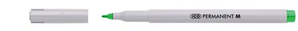 Permanentný popisovač, 1-1,5 mm, ICO "Permanent M", zelený 1