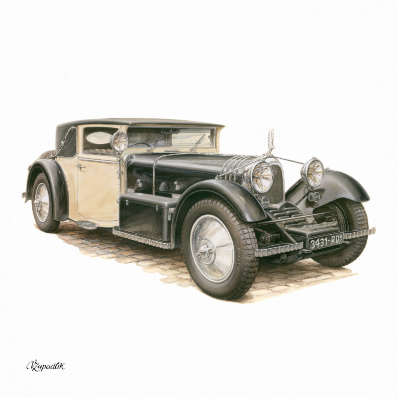 NOTIQUE Poznámkový kalendár Classic Cars – Václav Zapadlík 2026, 30 x 30 cm 11