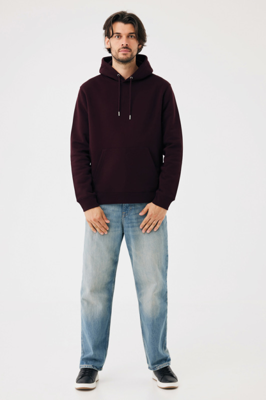 IQONIQ Joshua Unisex mikina s kapucňou z rec. bavlny merlot XS 11