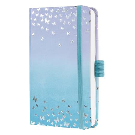 Diár, A6, týždenný, 2027, tvrdá obálka, SIGEL "Jolie", Butterfly Confetti Sky
