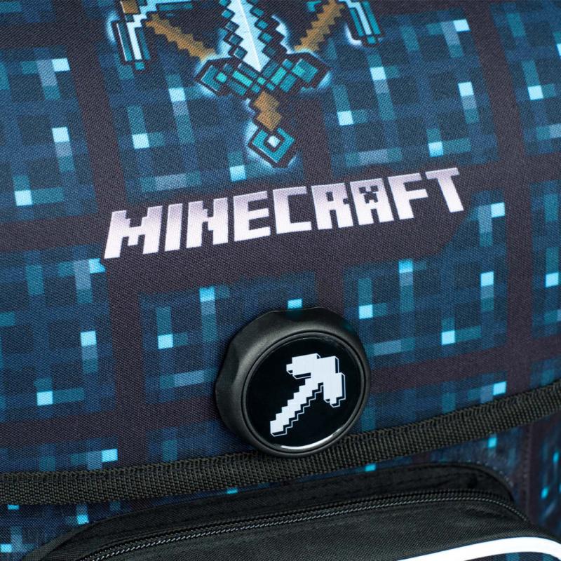 BAAGL Školská aktovka Ergo Minecraft Blue Axe