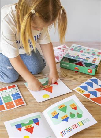 Nálepky, geometrické, sada, APLI Kids "Geometric", dediny 3