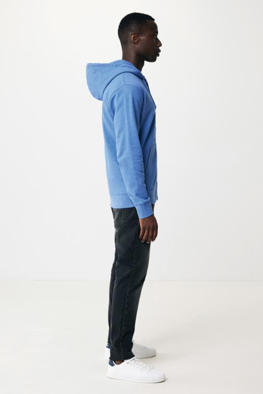 Mikina na zips s kapucňou IQONIQ Abisko z recykl. bavlny heather blue XXS 10