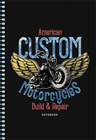 Špirálový zošit, A5, štvorčekový, 80 listov, SHKOLYARYK " Skate board", mix 9