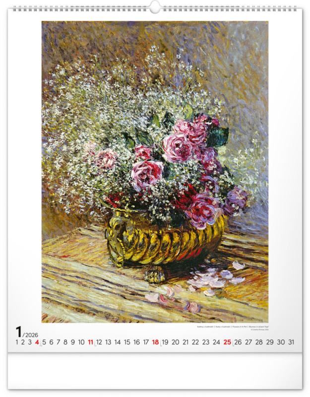 NOTIQUE Nástenný kalendár Claude Monet 2026, 48 x 56 cm 1