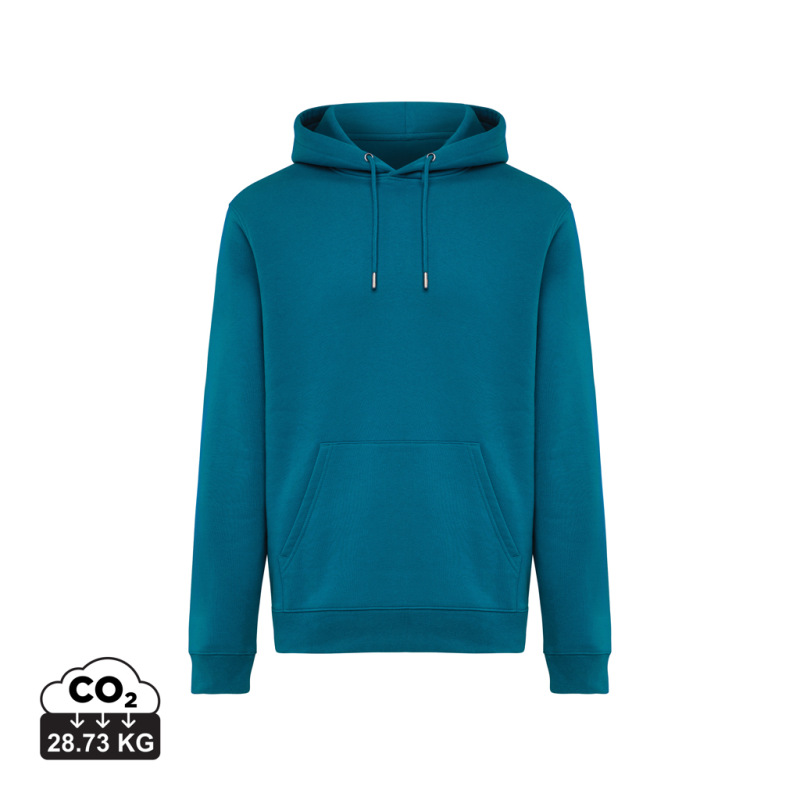 IQONIQ Joshua Unisex mikina s kapucňou z rec. bavlny dark teal M