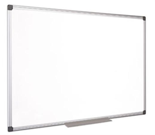 Biela tabuľa, magnetická, smaltovaná, 120x200 cm, hliníkový rám, VICTORIA