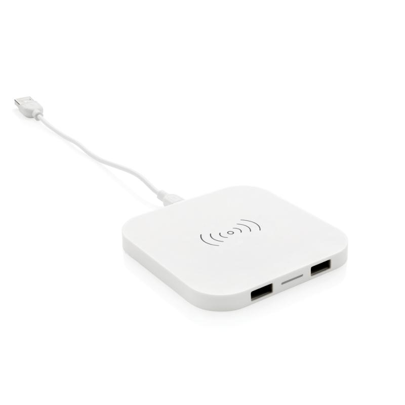 Bezdrôtová nabíjačka 5W s 2 USB biela 1