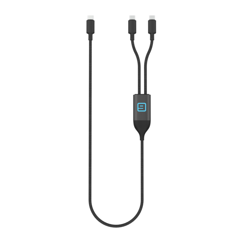 Terra 100W RCS kábel s duálnym USB-C výstupom čierna 3