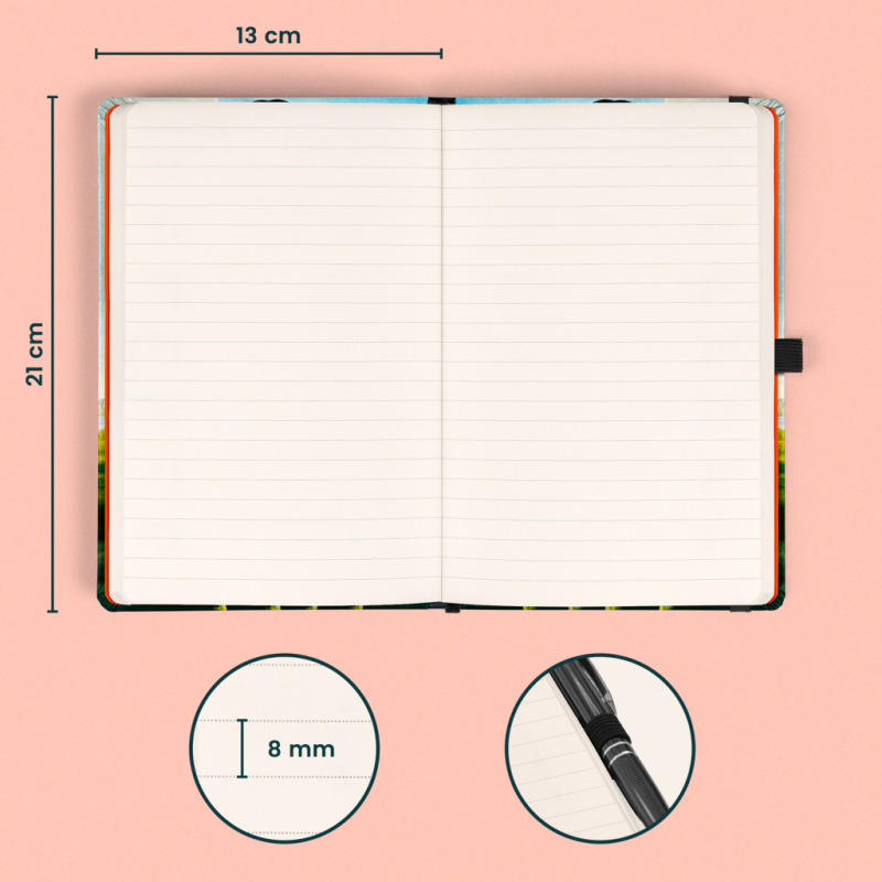 NOTIQUE Notes Tulipány Kateřiny Winterové, linajkovaný, 13 x 21 cm 2