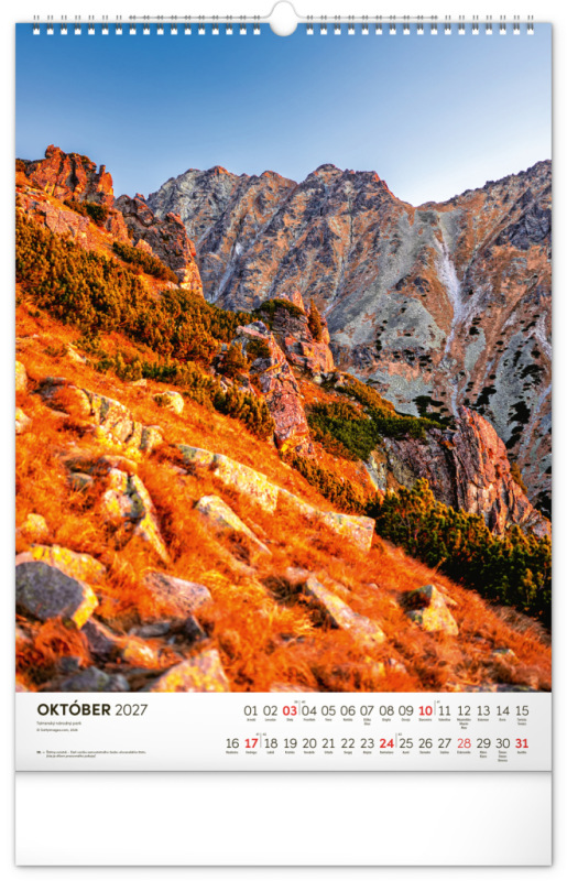 NOTIQUE Nástenný kalendár Tatry 2027, 33 x 46 cm 10