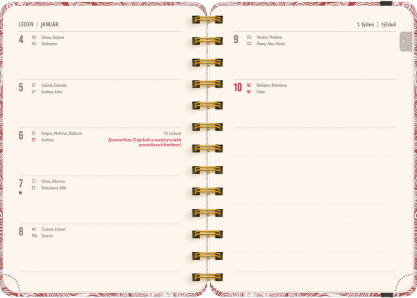 NOTIQUE Špirálový 18-mesačný diár Petito – Mraky 2026/2027, 13 x 18 cm 1