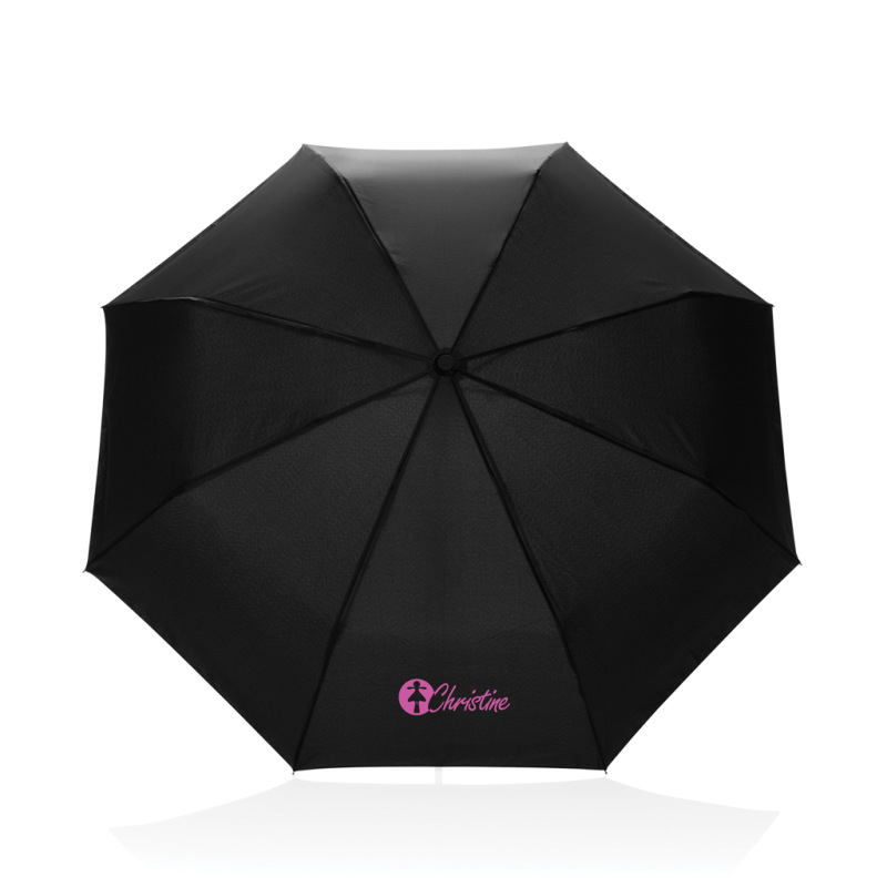 KENTO URBAN 21" AWARE™ 190T RPET dáždnik s auto otv./zatv. čierna 5