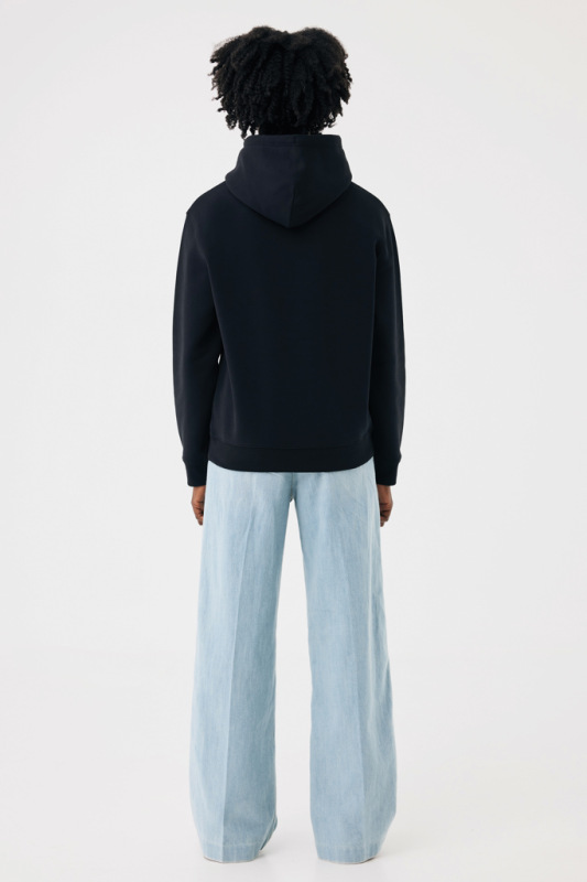 IQONIQ Joshua Unisex mikina s kapucňou z rec. bavlny čierna XS 7