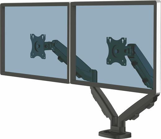 Držiak na monitory pre dva monitory, FELLOWES „Eppa™ Dual“, čierny 2