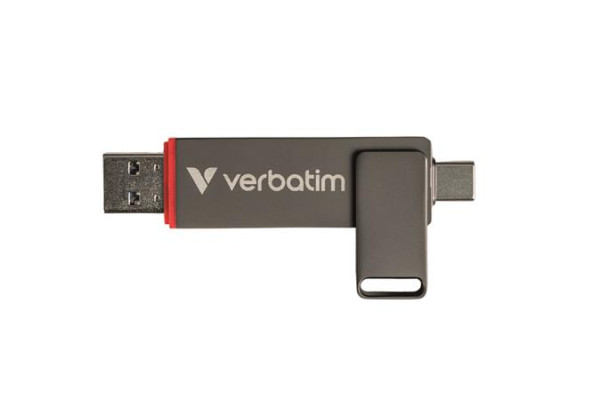 USB kľúč, 128GB, USB-A/C 3.2 Gen1, VERBATIM "Dual QuickStick", čierny 2