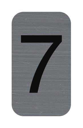 Informačná tabuľka, samolepiaca, 2,5x4,4 cm, hliníkový vzhľad, EXACOMPTA, č. 7