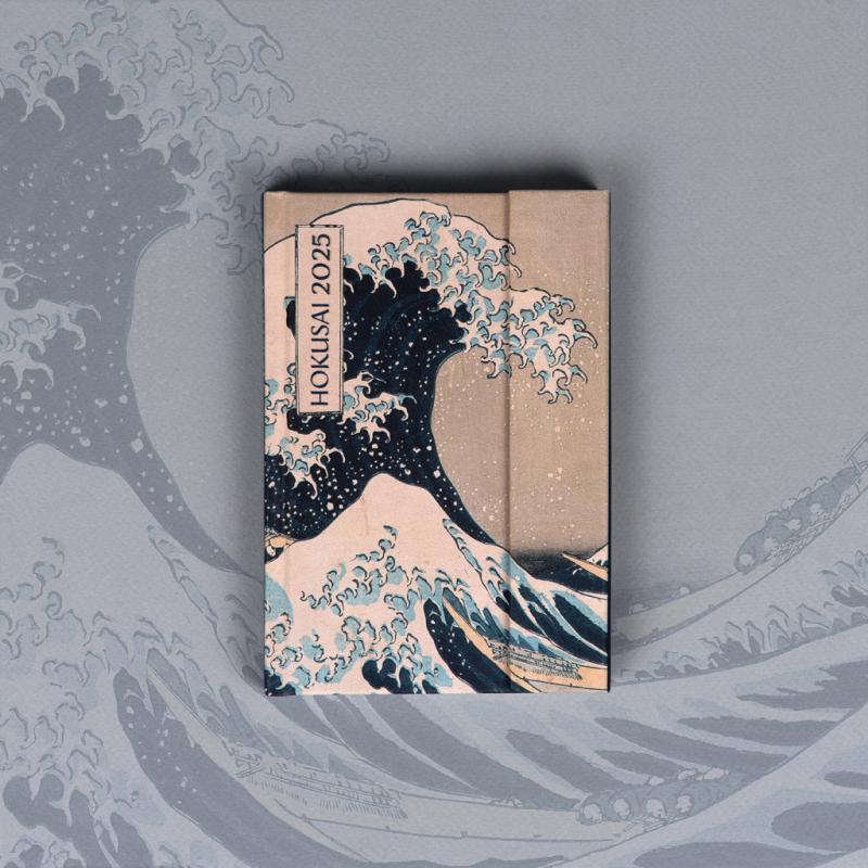 NOTIQUE Týždenný magnetický diár Katsushika Hokusai 2025, 11 x 16 cm