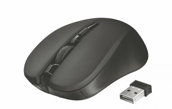 Myš, bezdrôtová, optická, USB, TRUST "Mydo", čierna