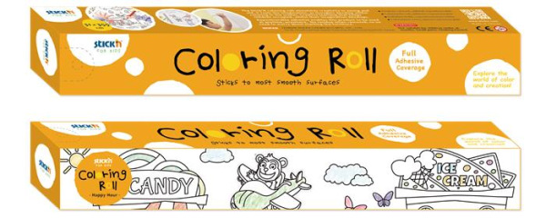 Omaľovávanka v kotúči, samolepiaca, 31x355 cm, STICK N, veselé popoludnie