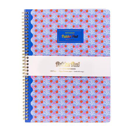 Špirálový zošit, A4+, linajkový, 100 listov, PUKKA PAD "Floral Jotta Notebook", mix 3