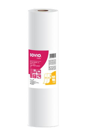 Prekrývacia rolka na vyšetrovací stôl, 2-vrstvová, 49 cm × 50 m, 130 hárkov, SOVIO 1