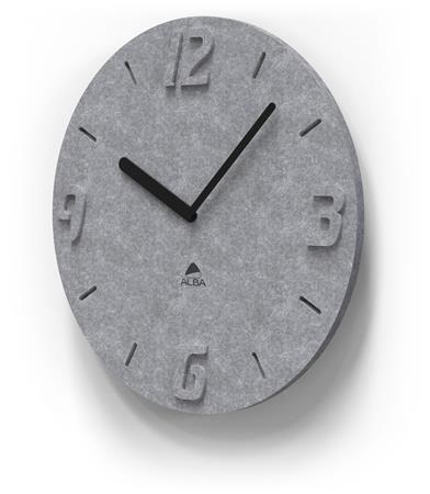 Nástenné hodiny, 30 cm, ALBA "Horpet", tmavosivá
