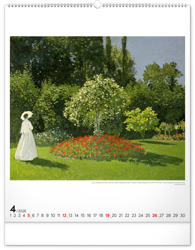 NOTIQUE Nástenný kalendár Claude Monet 2026, 48 x 56 cm 4