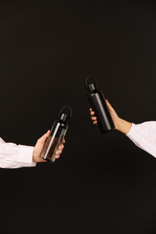 VINGA Baltimore RCS RPET fľaša 550 ml čierna 8