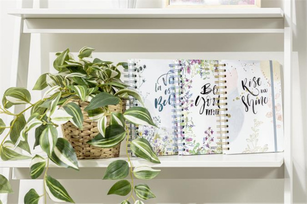 Diár, špirálový, A5, týždenný, 2027, tvrdá obálka, SIGEL "Jolie", Summer Tangle 2