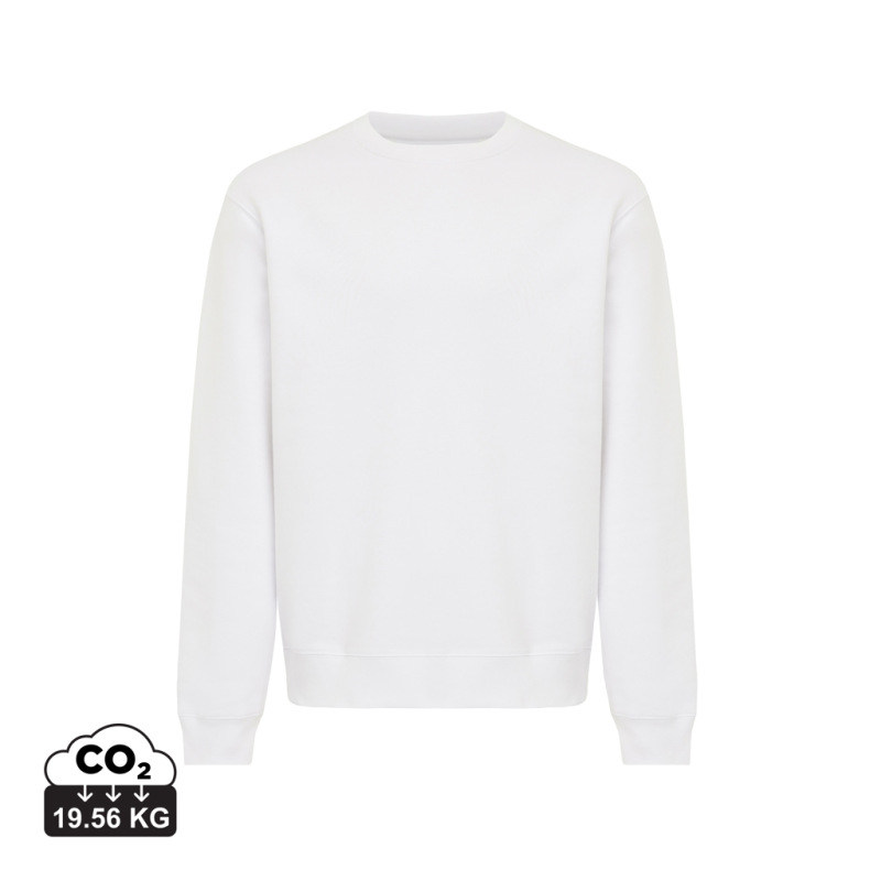 IQONIQ Toria Unisex mikina s okrúhl. výstrihom z rec. bavlny recycled white XS