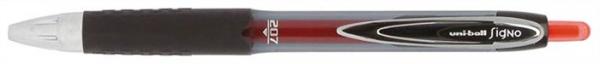 Gélové pero, 0,4 mm, stláčací mechanizmus, UNI "UMN-207", červené