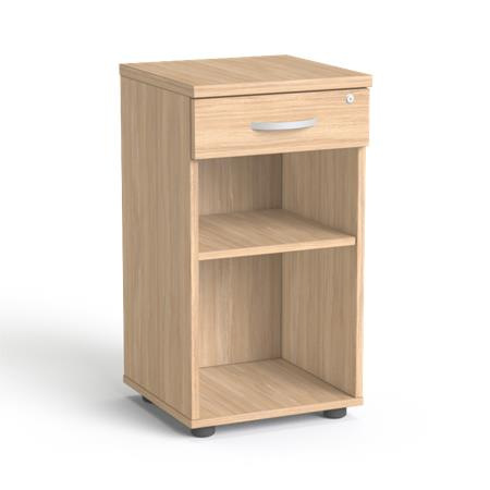 Skriňa, vo výške stola, so zásuvkou, otvorené police, MAYAH "Freedom SV-14", dub