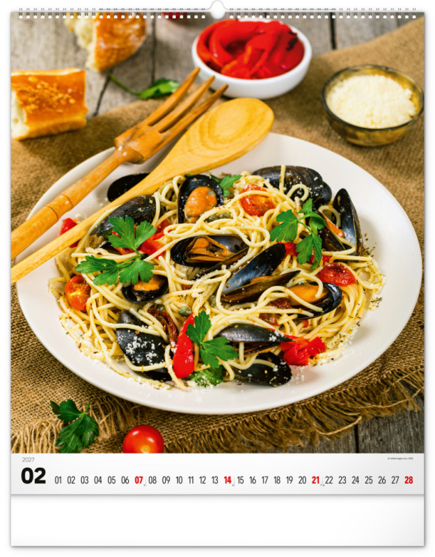 NOTIQUE Nástenný kalendár Gourmet 2027, 48 x 56 cm 2