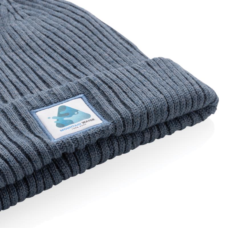 Dvojito pletená beanie čapica Impact z Polylana® AWARE™ Sage blue 7