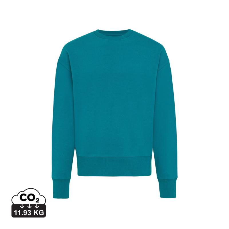 Mikina Iqoniq Kruger relaxed fit z recykl. bavlny verdigris XL