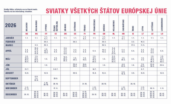 Stolový kalendár Pracovný kalendár stĺpcový 2026 5
